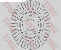 Trw df6174 tarcza hamulcowa mitsubishi outlander 03- przód, citroËn c-crosser enterprise