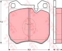 Trw gdb309 klocki hamulcowe porsche 944 81-89, porsche 924