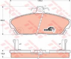 Trw gdb496 klocki hamulcowe rover 200-400 89-00 (+abs) z czuj, honda concerto (hw), lotus elise