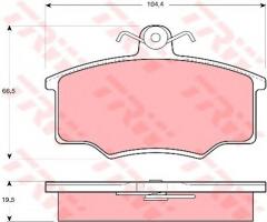 Trw gdb628 klocki hamulcowe audi 80 -87, audi 80 (81, 85, b2)