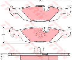 Trw gdb1068 klocki hamulcowe volvo 440 88-96 tył, saab 9000 hatchback, volvo 480 e