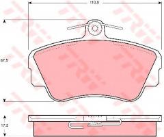 Trw gdb812 klocki hamulcowe volvo 440 88-97, volvo 480 e