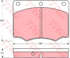 Trw gdb674 klocki hamulcowe ford granada 74-81 z czuj., ford granada (gu), moskvich 403