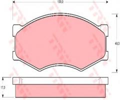 Trw gdb318 klocki hamulcowe nissan bluebird 83-88, infiniti m30 coupe, ldv cub