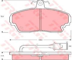 Trw gdb851 klocki hamulcowe rover 800 88-99 z czuj., honda legend i (hs, ka), rover 800 (xs)