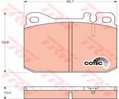 Trw gdb242 klocki hamulcowe mercedes w123 -79, mercedes-benz /8 (w114)