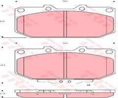 Trw gdb1006 klocki hamulcowe nissan 300zx 90-95, nissan 300 zx (z32)