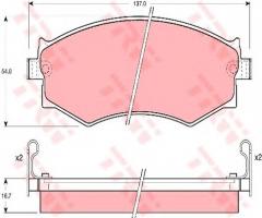 Trw gdb1008 klocki hamulcowe nissan primera kombi -98, infiniti g20, nissan primera traveller (w10)