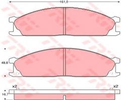Trw gdb1017 klocki hamulcowe nissan terrano 87-93, nissan np300