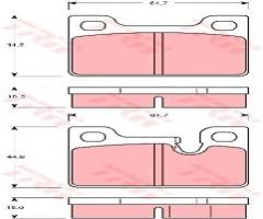 Trw gdb247 klocki hamulcowe bmw 3 e21 78-82 tył, bmw 3 (e21)