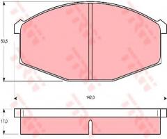 Trw gdb251 klocki hamulcowe nissan patrol 83-, nissan urvan autobus (e24)