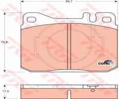 Trw gdb264 klocki hamulcowe mercedes w123 79-85, mercedes-benz sedan (w123)