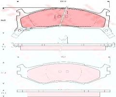 Trw gdb1158 klocki hamulcowe chrysler le baron 90-95, chrysler le baron sedan