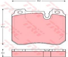 Trw gdb1161 klocki hamulcowe bmw 7 e32 87-94 750i, bmw 7 (e32)