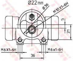 Trw bwh381 cylinderek hamulcowy citroen xsara kombi 98-05, citroËn xsara break (n2)