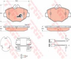 Trw gdb1542 klocki hamulcowe mercedes w211 e-klasa 02- z czuj., mercedes-benz klasa e t-model (s211)