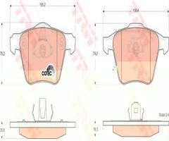 Trw gdb1565 klocki hamulcowe volvo xc90 02- koła 17, volvo xc90 i