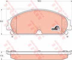 Trw gdb4134 klocki hamulcowe chrysler 300c 04-, chrysler 300 c (lx), dodge challenger coupe