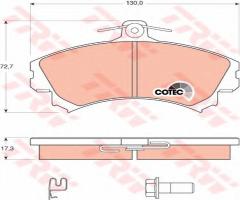 Trw gdb1584 klocki hamulcowe mitsubishi colt 04-, mitsubishi colt vi (z3_a, z2_a)