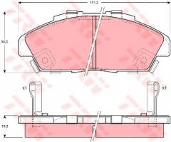 Trw gdb996 klocki hamulcowe honda accord 90-92 2,2, honda accord iv (cb)