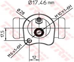 Trw bwa137 cylinderek hamulcowy daewoo nubira 97-04, daewoo nubira (klaj)