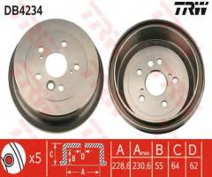 Trw db4234 bęben hamulcowy toyota rav-4 94-05, toyota rav 4 i (sxa1_)