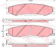 Trw gdb3257 klocki hamulcowe hyundai xg 00-, hyundai xg (xg), ssangyong kyron
