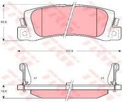 Trw gdb3329 klocki hamulcowe toyota corolla 99-01 tył, toyota celica coupe (at18_, st18_)