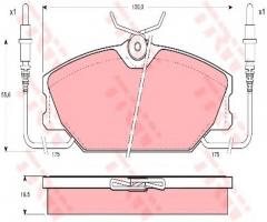 Trw gdb425 klocki hamulcowe renault 25 84-92 z czuj., renault super 5 (b/c40_)