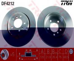 Trw df4212 tarcza hamulcowa bmw 3 e46 99-06 tył went., bmw 3 (e46)