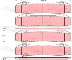 Trw gdb3381 klocki hamulcowe nissan 350z 03- przód, nissan 350 z (z33)
