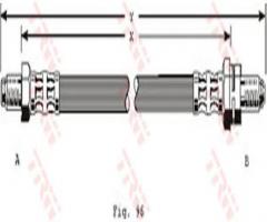 Trw phc204 przewód hamulcowy giętki ford scorpio, ford sierra hatchback (gbc, gbg)