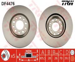 Trw df4476 tarcza hamulcowa alfa romeo 159 05-wen, alfa romeo giulietta (940)