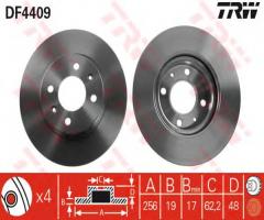 Trw df4409 tarcza hamulcowa hyundai getz 02-09 (+abs), hyundai getz (tb)