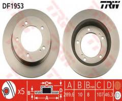 Trw df1953 tarcza hamulcowa suzuki samurai 88-00, suzuki sj 410 cabrio