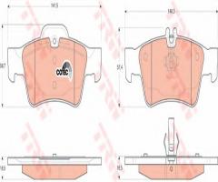 Trw gdb1546 klocki hamulcowe mercedes w211 e-klasa 02-09 tył, mercedes-benz cls (c218)
