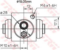 Trw bwd119a cylinderek hamulcowy opel daewoo, chevrolet corsa sedan, daewoo espero (klej)