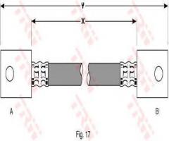 Trw pha275 przewód hamulcowy giętki nissan patrol gr 88-97 lewy przód