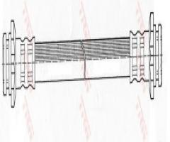 Trw pha168 przewód hamulcowy giętki nissan almera 95-00 tył, nissan prairie (m10, nm10)