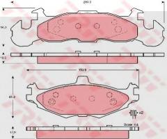 Trw gdb4003 klocki hamulcowe chrysler le baron 86-94, chrysler le baron sedan