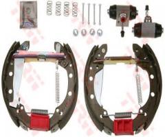 Trw gsk1512 szczęki hamulcowe + cylinderki (zestaw) vw seat, audi 80 (89, 89q, 8a, b3)