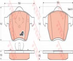 Trw gdb1204 klocki hamulcowe ford/seat/vw sharan 95-00, ford galaxy (wgr), seat alhambra (7v8, 7v9)