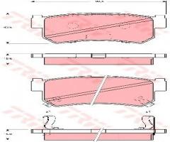 Trw gdb3382 klocki hamulcowe daewoo musso 99- tył, daewoo musso (fj), ssangyong musso (fj)