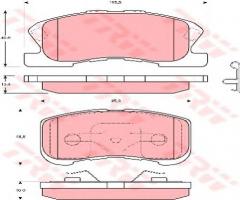 Trw gdb3220 klocki hamulcowe daihatsu sirion 98-05 przód, daihatsu sirion (m1)