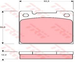 Trw gdb1066 klocki hamulcowe volvo 240-260 -93 tył, volvo 240 (p242, p244)