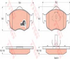Trw gdb1107 klocki hamulcowe ford mondeo 93-00, ford scorpio i (gae, gge)