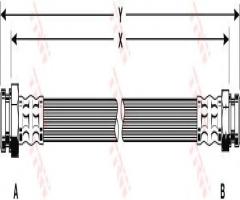 Trw pha115 przewód hamulcowy giętki mitsubishi colt 78-92 p, mitsubishi colt i (a15_a)