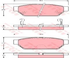 Trw gdb3045 klocki hamulcowe mitsubishi carisma 95-00 tył, mitsubishi lancer iv (c6_a, c7_a)