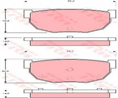 Trw gdb306 klocki hamulcowe nissan bluebird 82-90 tył, nissan bluebird (t72 , t12)
