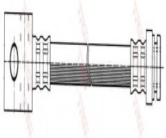 Trw pha365 przewód hamulcowy giętki nissan, nissan patrol gr i (y60, gr)